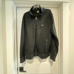 Hugo Boss mens zip up black performance jacket in size XXL. Excellent condition